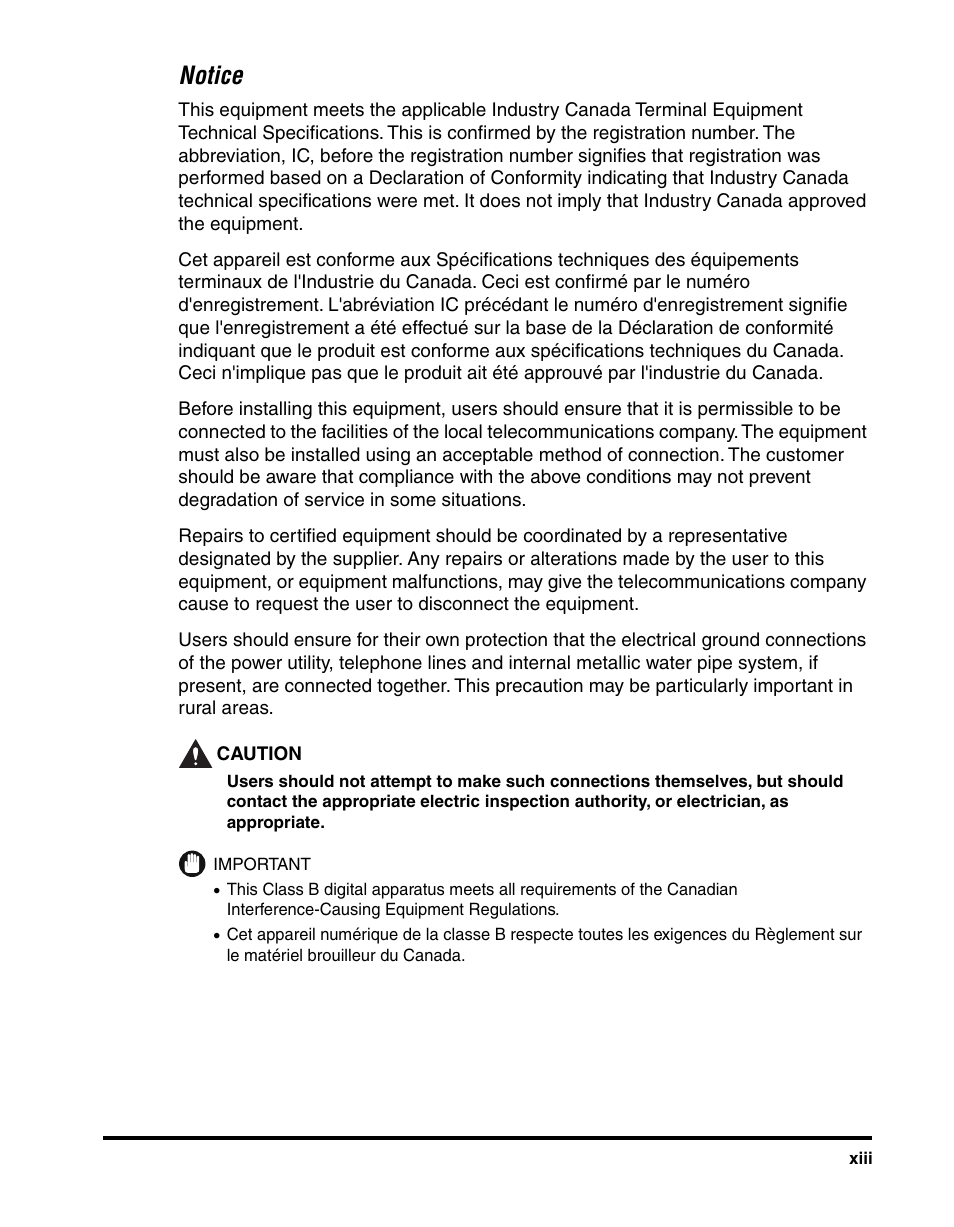 Notice | Canon MF5550 User Manual | Page 15 / 98