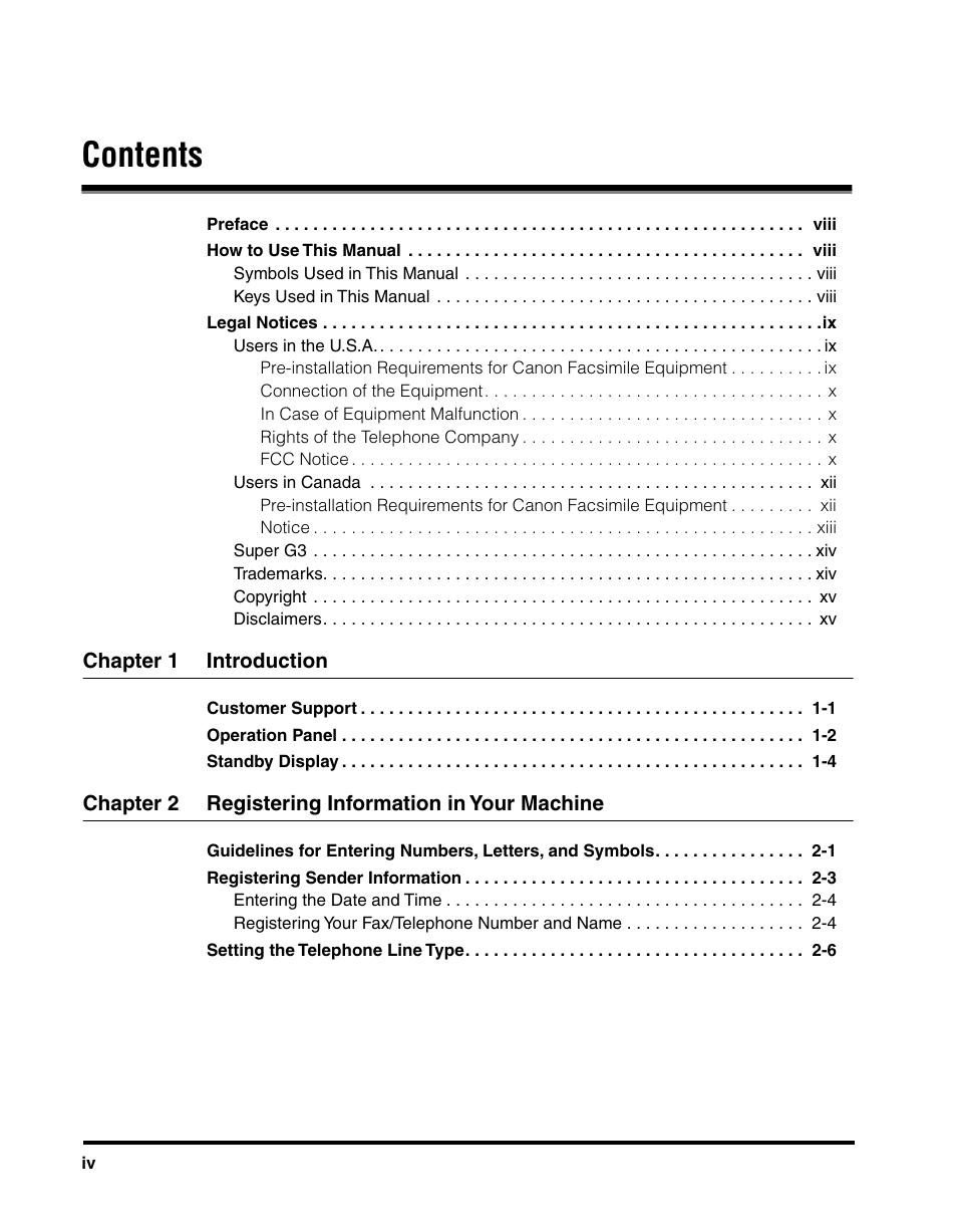 Canon MF5550 User Manual | Page 6 / 98