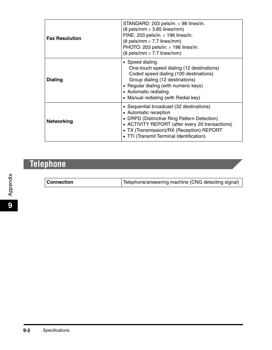 Telephone, Telephone -2 | Canon MF5550 User Manual | Page 94 / 98