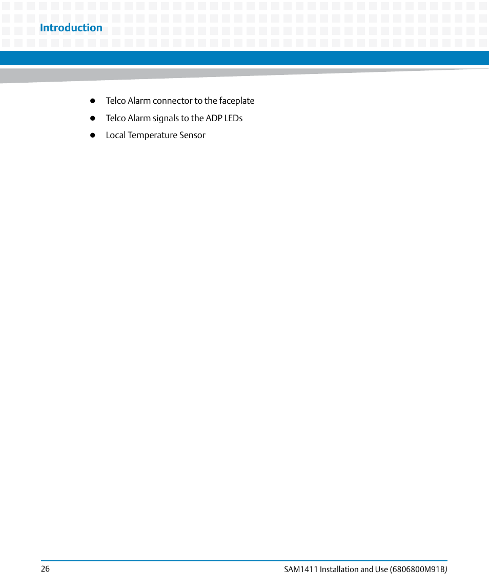 Introduction | Artesyn SAM1411 Installation and Use (September 2014) User Manual | Page 26 / 80