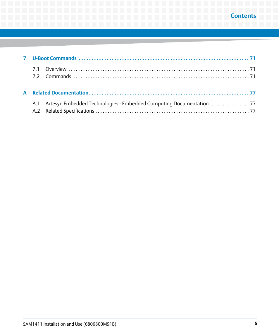 Artesyn SAM1411 Installation and Use (September 2014) User Manual | Page 5 / 80