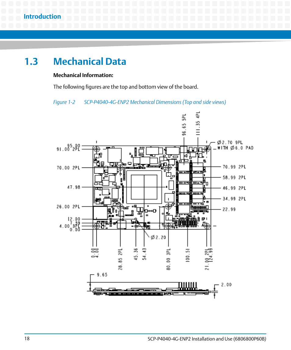 3 mechanical data, Figure 1-2 | Artesyn SCP-P4040-4G-ENP2 Installation and Use (August 2014) User Manual | Page 18 / 74