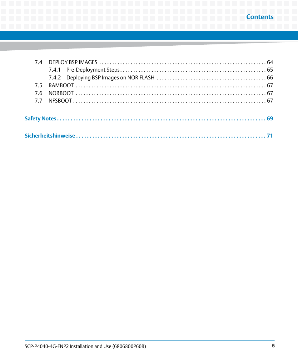 Artesyn SCP-P4040-4G-ENP2 Installation and Use (August 2014) User Manual | Page 5 / 74