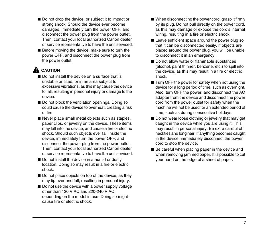 Canon 220EP User Manual | Page 11 / 44