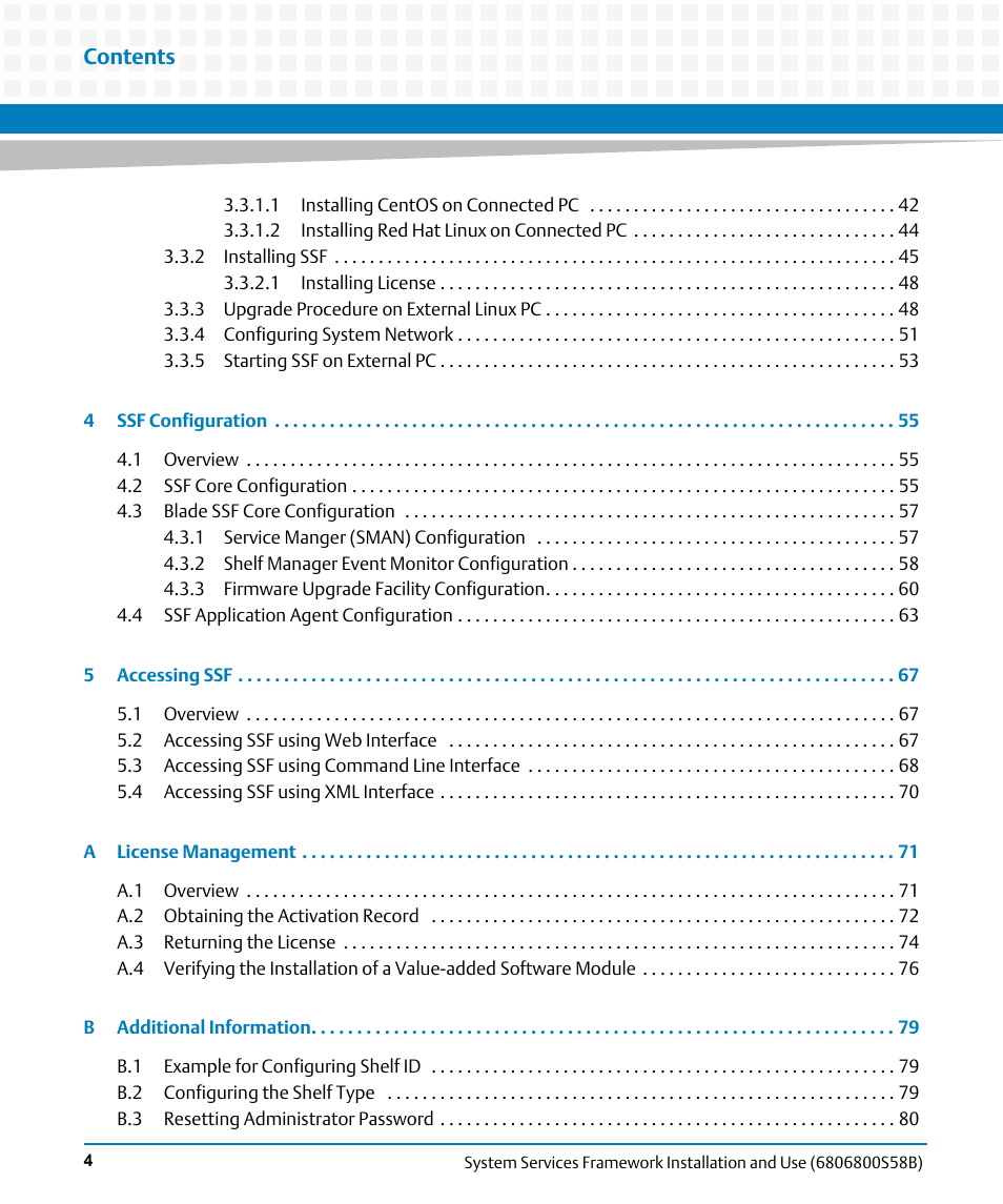 Artesyn System Services Framework Installation and Use (February 2014) User Manual | Page 4 / 88