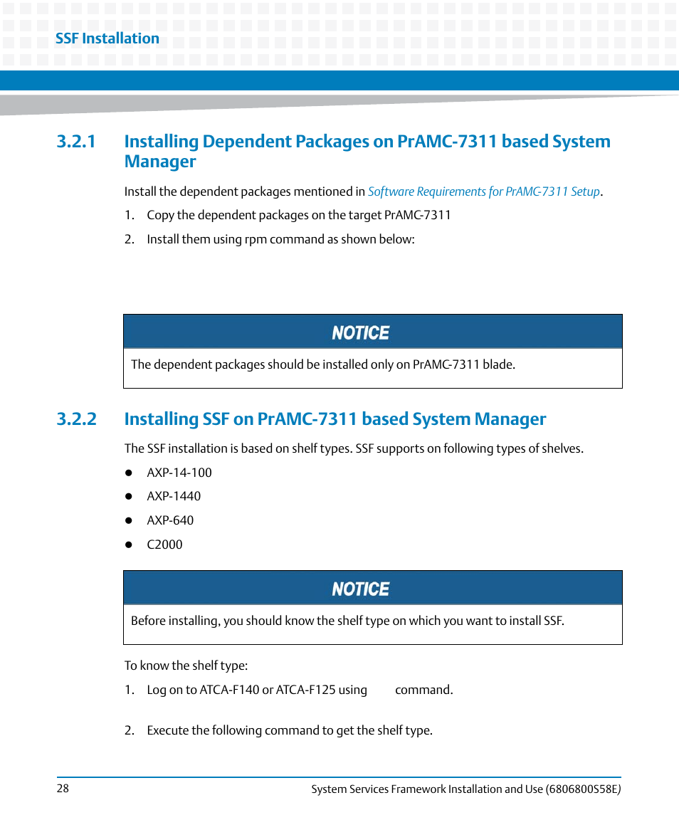 Artesyn System Services Framework Installation and Use (November 2014) User Manual | Page 28 / 82
