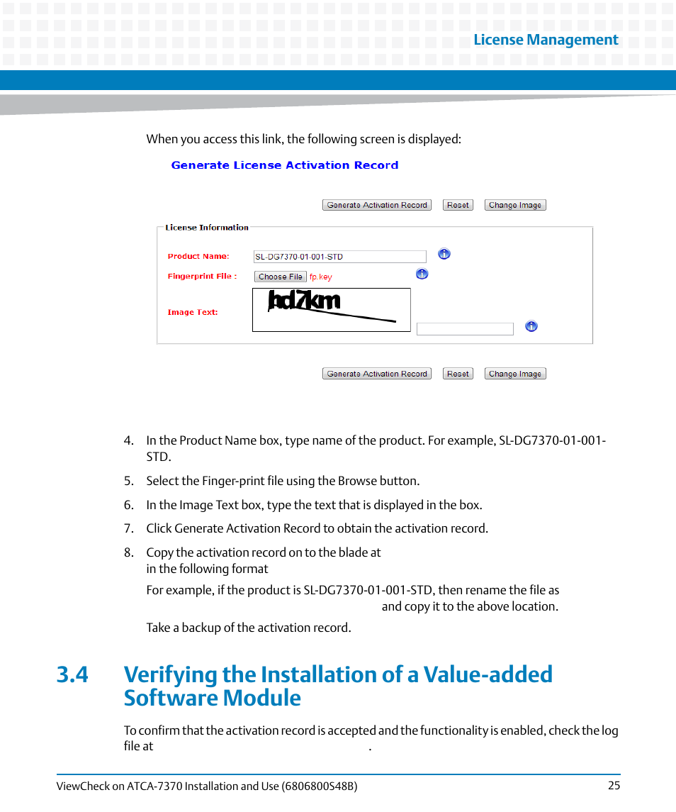 Artesyn ViewCheck on ATCA-7370 Installation and Use (April 2014) User Manual | Page 25 / 86