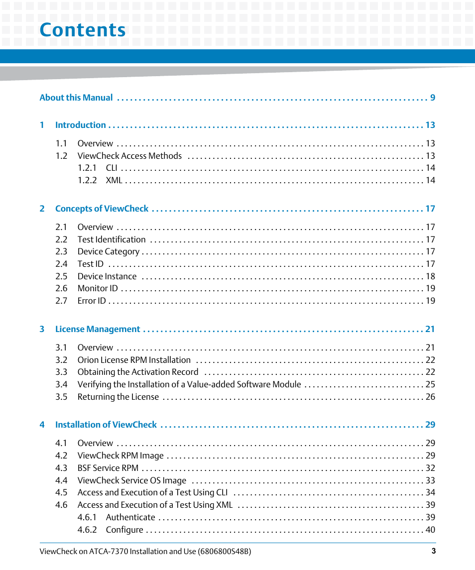Artesyn ViewCheck on ATCA-7370 Installation and Use (April 2014) User Manual | Page 3 / 86