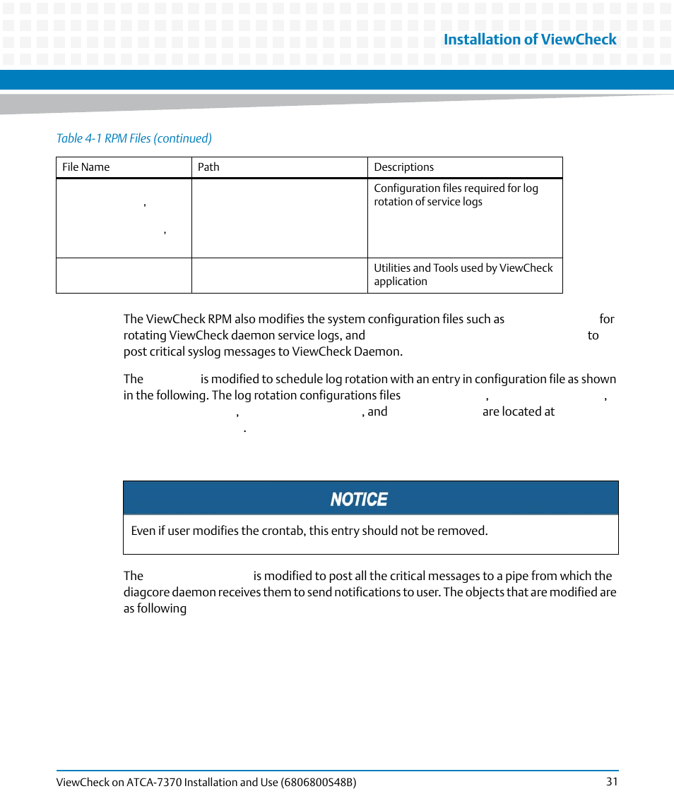 Installation of viewcheck | Artesyn ViewCheck on ATCA-7370 Installation and Use (April 2014) User Manual | Page 31 / 86
