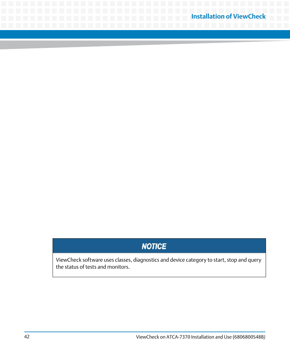 Installation of viewcheck | Artesyn ViewCheck on ATCA-7370 Installation and Use (April 2014) User Manual | Page 42 / 86