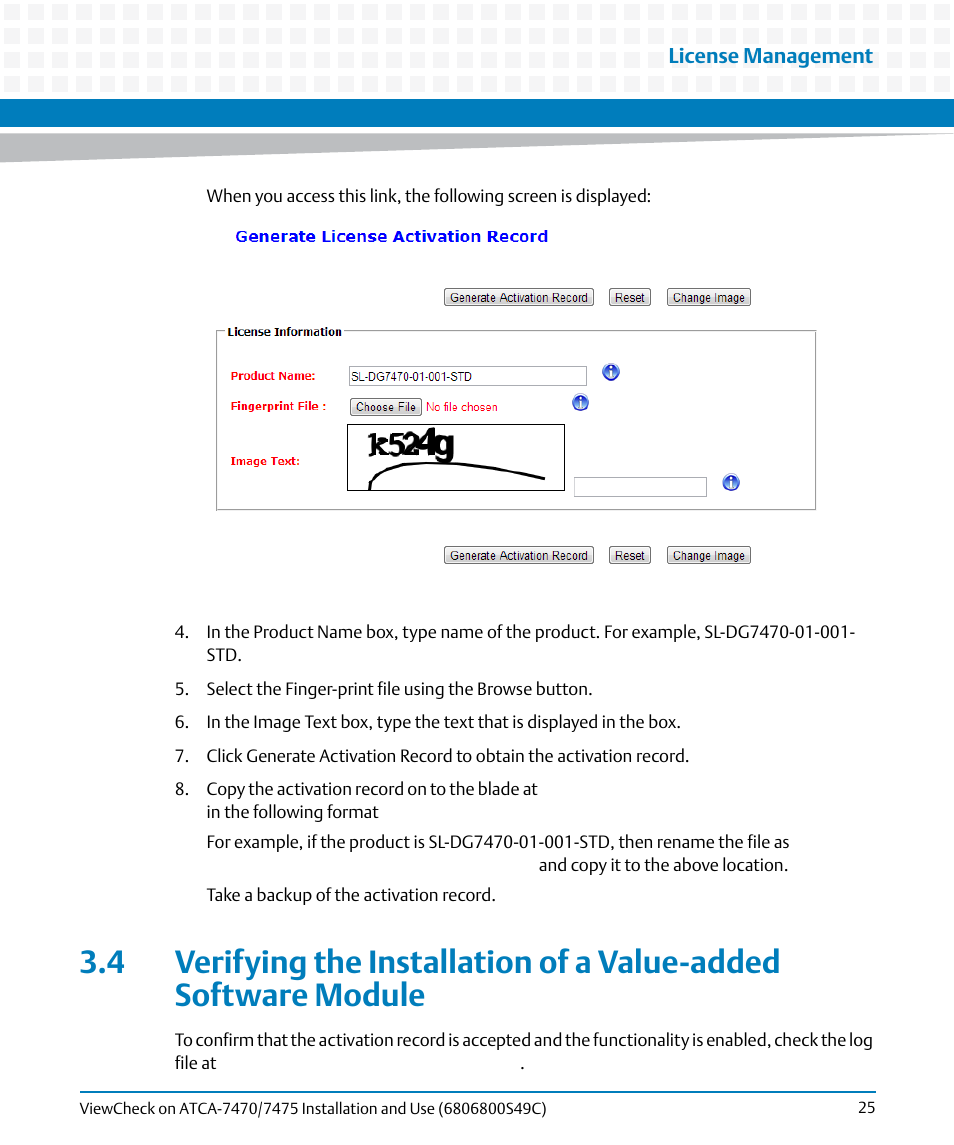 Artesyn ViewCheck on ATCA-7470/7475 Installation and Use (May 2014) User Manual | Page 25 / 94