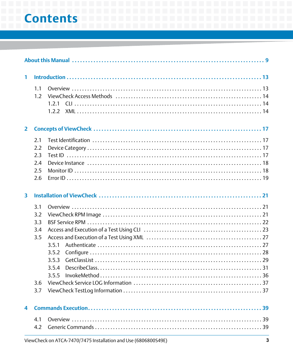 Artesyn ViewCheck on ATCA-7470/7475 Installation and Use (November 2014) User Manual | Page 3 / 88