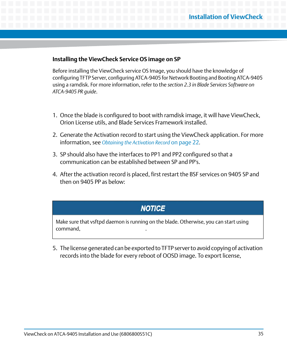 Artesyn ViewCheck on ATCA-9405 Installation and Use (May 2014) User Manual | Page 35 / 96