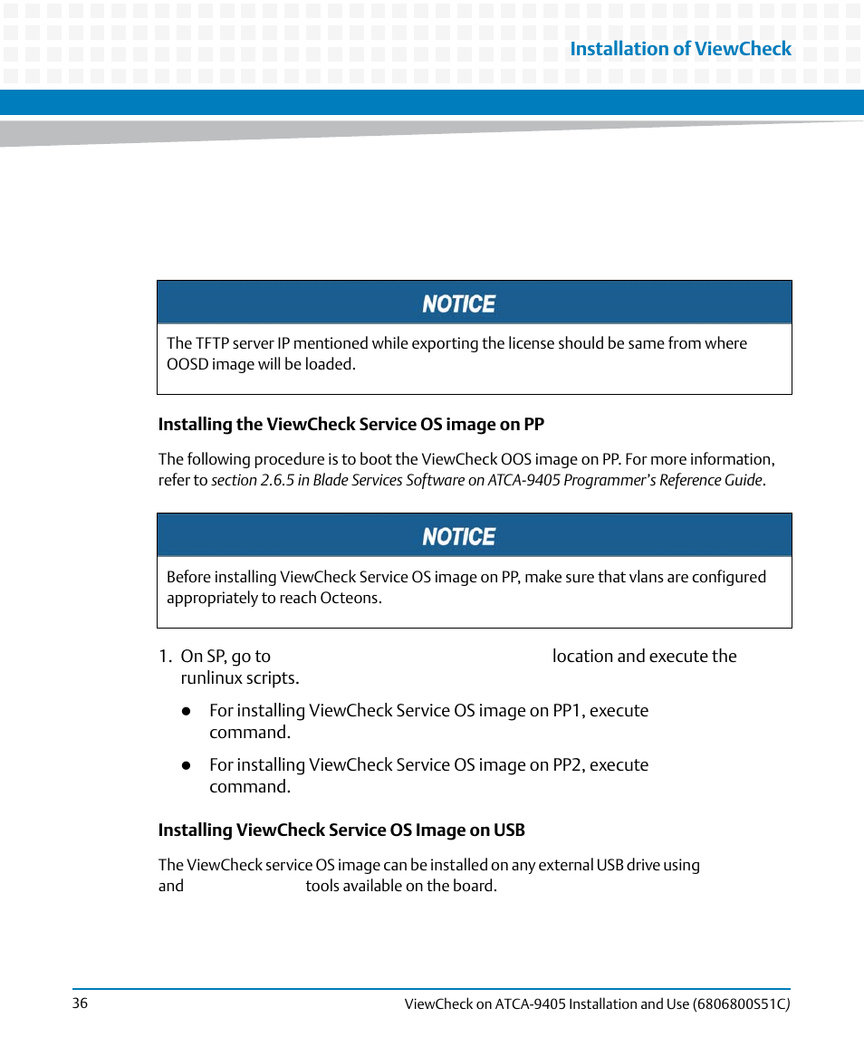 Artesyn ViewCheck on ATCA-9405 Installation and Use (May 2014) User Manual | Page 36 / 96