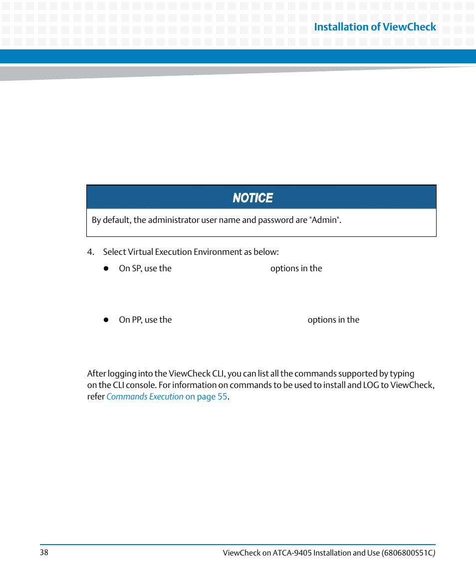 Installation of viewcheck | Artesyn ViewCheck on ATCA-9405 Installation and Use (May 2014) User Manual | Page 38 / 96