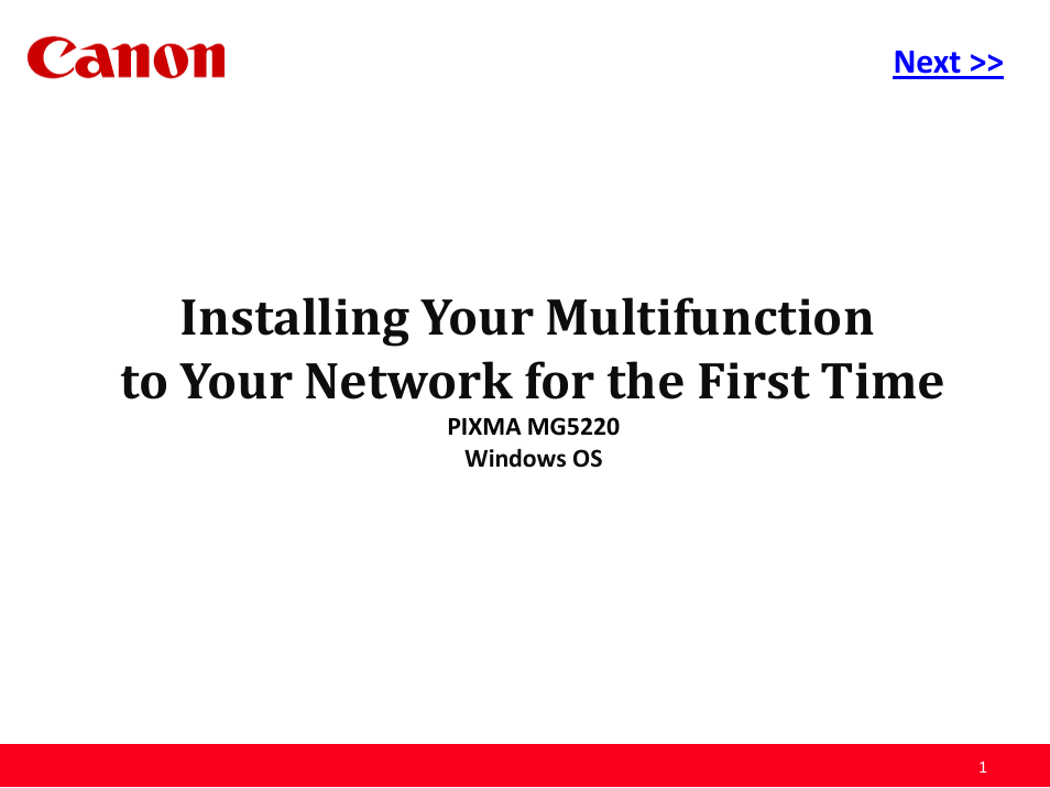 Canon Installing Multifunction PIXMA MG5220 User Manual | 17 pages
