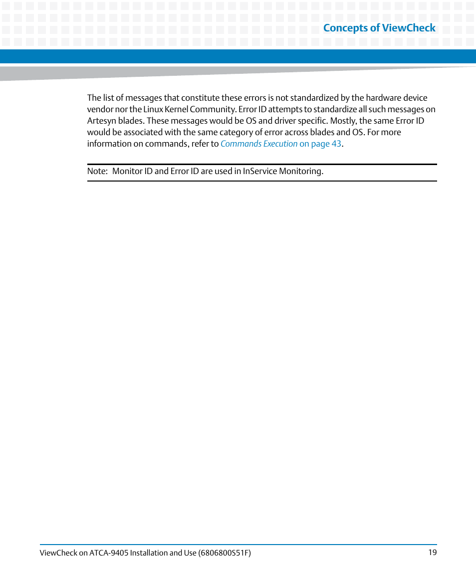 Concepts of viewcheck | Artesyn ViewCheck on ATCA-9405 Installation and Use (November 2014) User Manual | Page 19 / 88