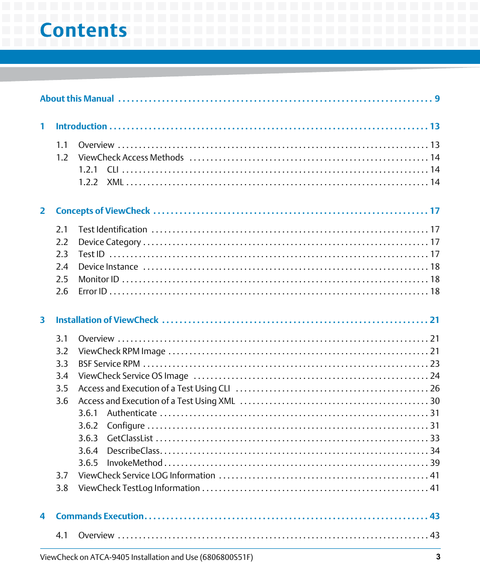 Artesyn ViewCheck on ATCA-9405 Installation and Use (November 2014) User Manual | Page 3 / 88