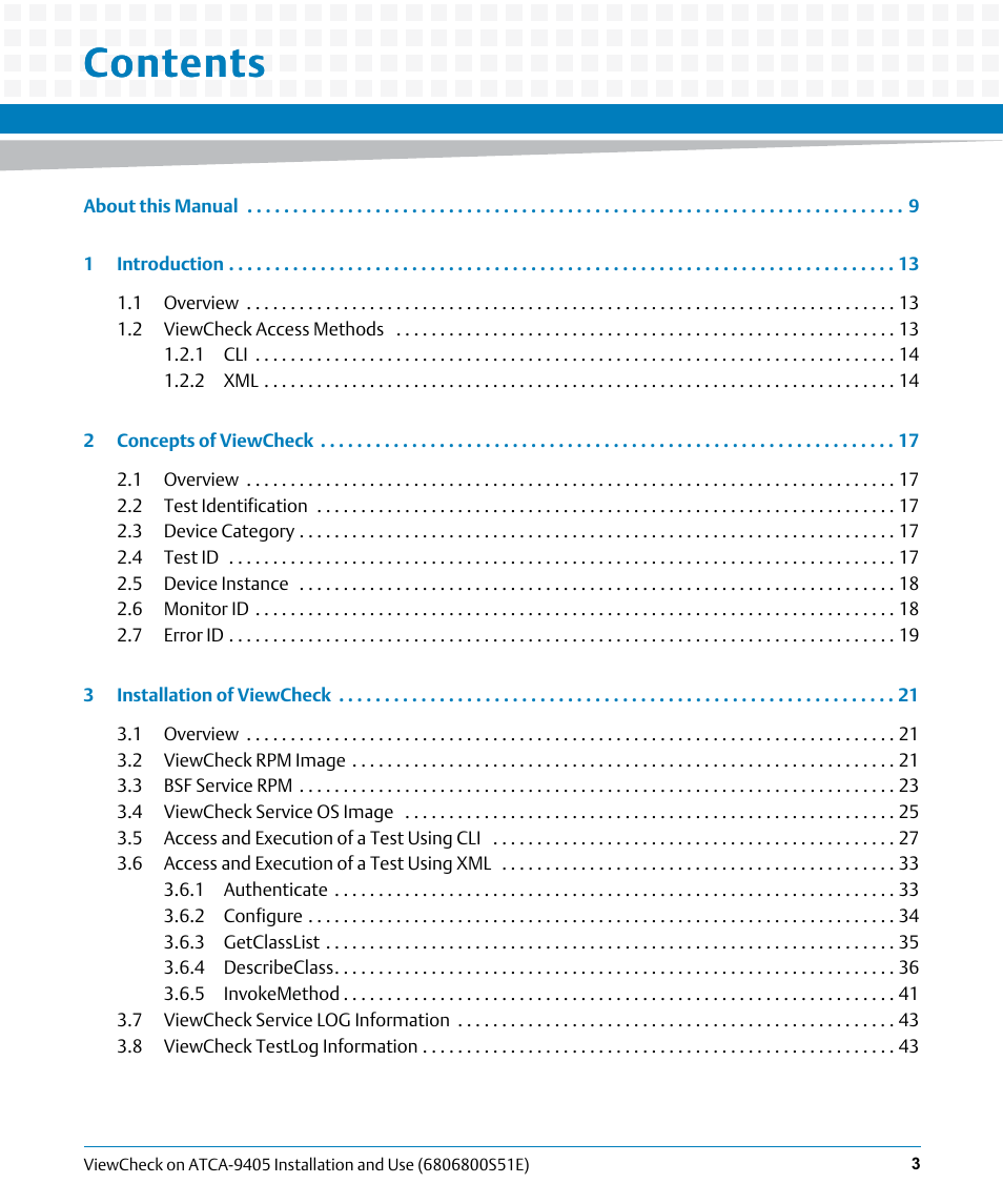 Artesyn ViewCheck on ATCA-9405 Installation and Use (September 2014) User Manual | Page 3 / 90