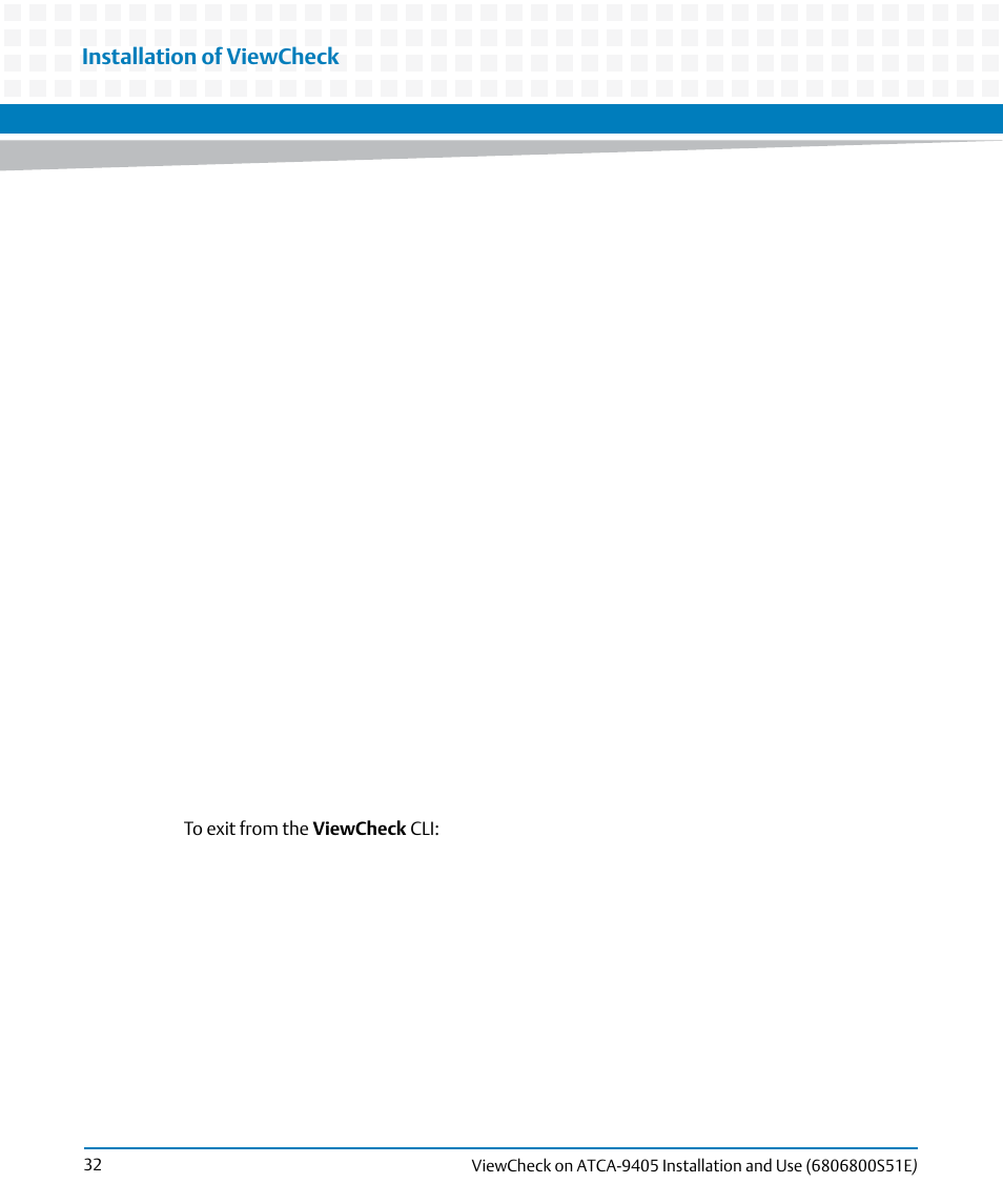 Installation of viewcheck | Artesyn ViewCheck on ATCA-9405 Installation and Use (September 2014) User Manual | Page 32 / 90