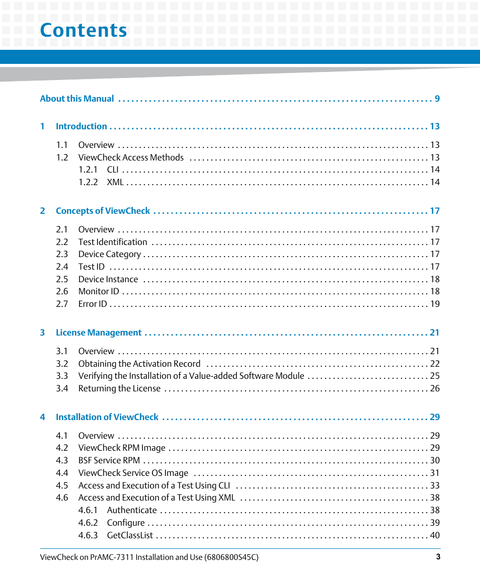 Artesyn ViewCheck on PrAMC-7311 Installation and Use (May 2014) User Manual | Page 3 / 94