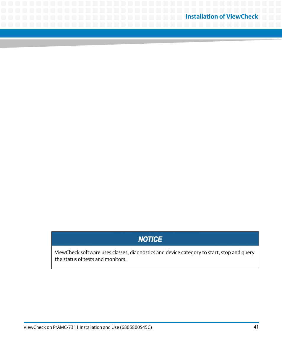 Installation of viewcheck | Artesyn ViewCheck on PrAMC-7311 Installation and Use (May 2014) User Manual | Page 41 / 94