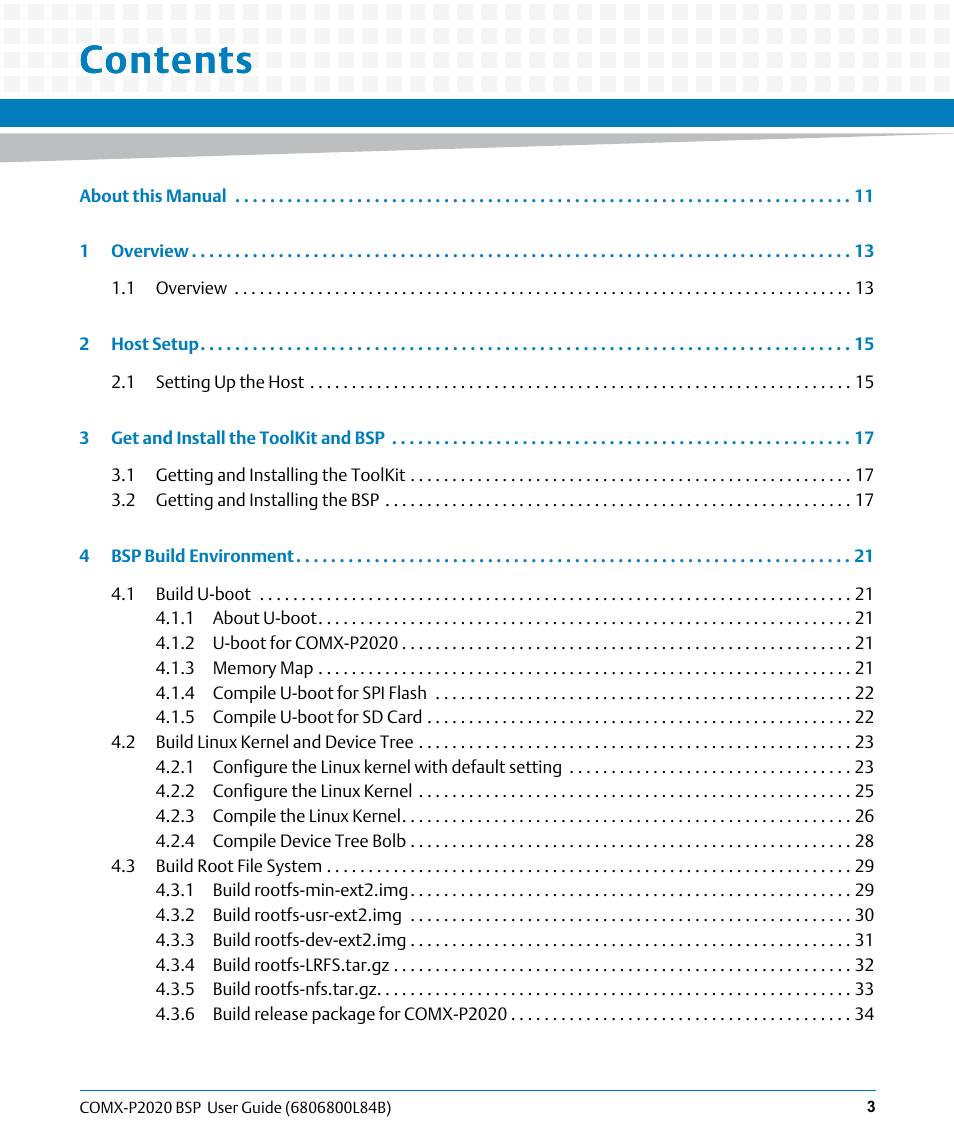 Artesyn COMX-P2020 BSP User Guide (July 2014) User Manual | Page 3 / 106