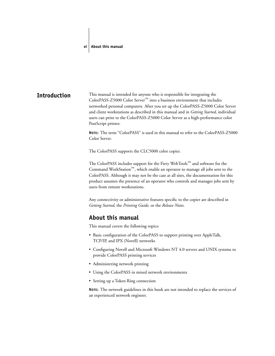 Introduction, About this manual | Canon Z5000 User Manual | Page 11 / 168