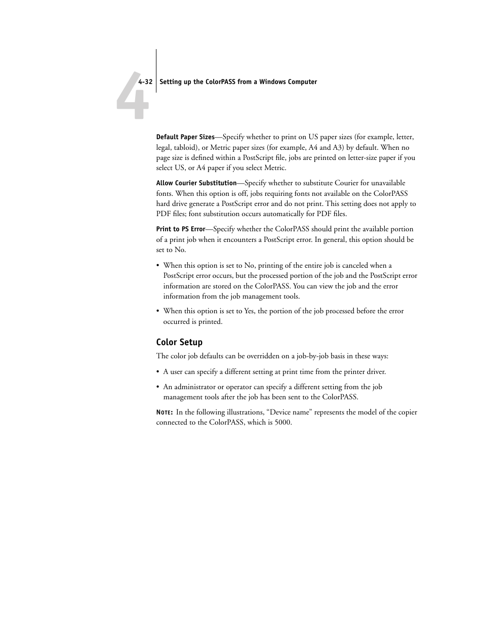 Color setup | Canon Z5000 User Manual | Page 116 / 168