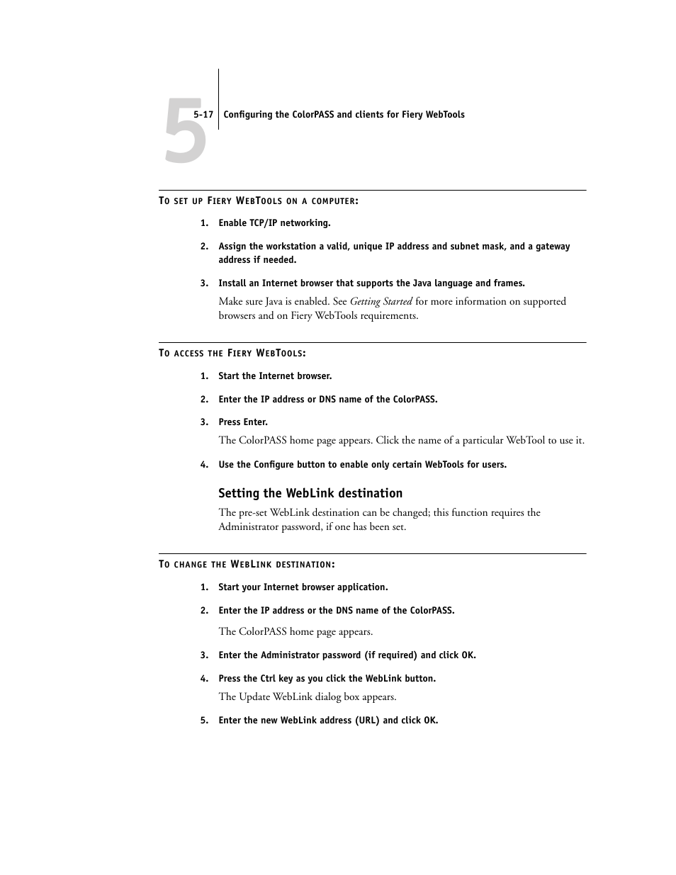 Setting the weblink destination | Canon Z5000 User Manual | Page 137 / 168