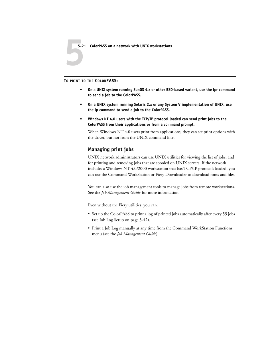 Managing print jobs | Canon Z5000 User Manual | Page 141 / 168