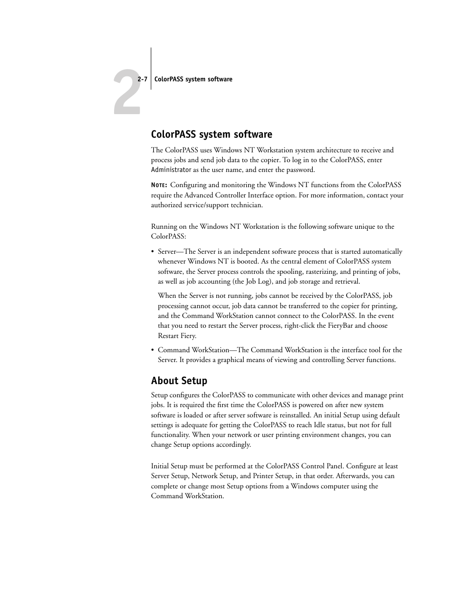 Colorpass system software, About setup | Canon Z5000 User Manual | Page 33 / 168