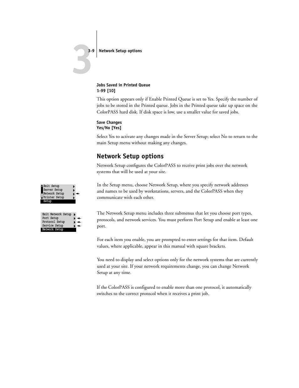 Network setup options | Canon Z5000 User Manual | Page 45 / 168