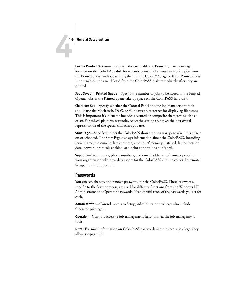 Passwords | Canon Z5000 User Manual | Page 89 / 168