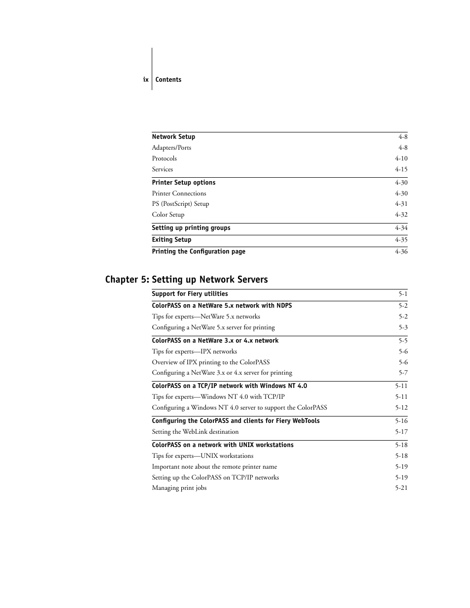 Chapter 5: setting up network servers | Canon Z5000 User Manual | Page 9 / 168