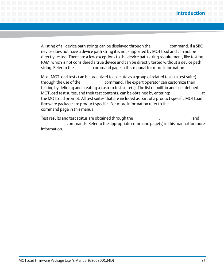 Introduction | Artesyn MOTLoad Firmware Package User's Manual (February 2015) User Manual | Page 21 / 282