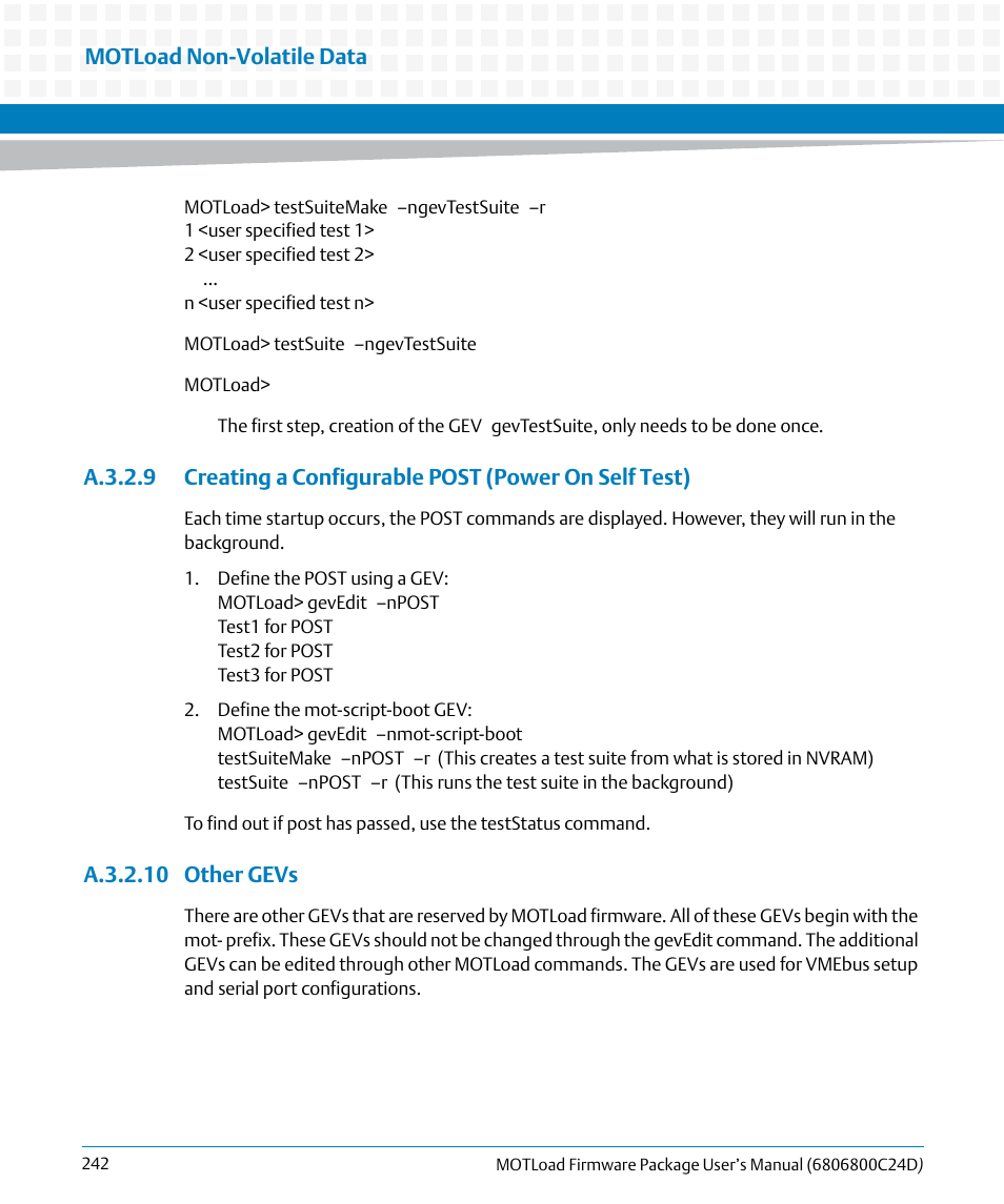 A.3.2.10 other gevs | Artesyn MOTLoad Firmware Package User's Manual (February 2015) User Manual | Page 242 / 282