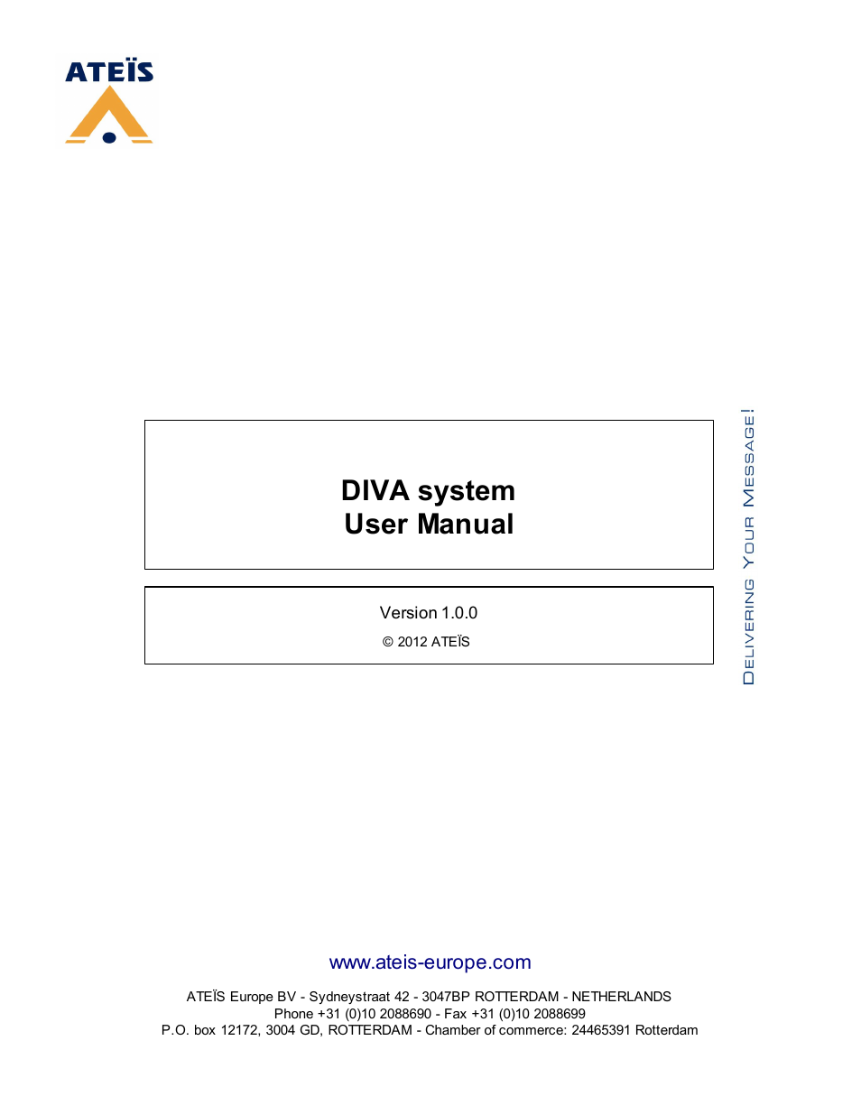 ATEIS DIVA8G2 User Manual | 277 pages