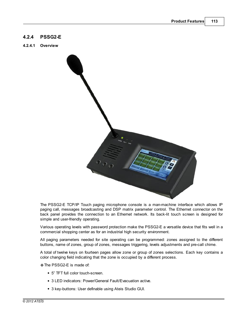 Pssg2-e, Overview | ATEIS DIVA8G2 User Manual | Page 113 / 277