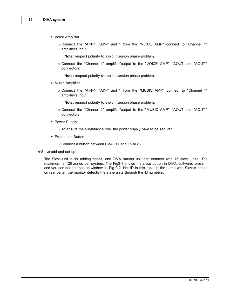 ATEIS DIVA8G2 User Manual | Page 12 / 277
