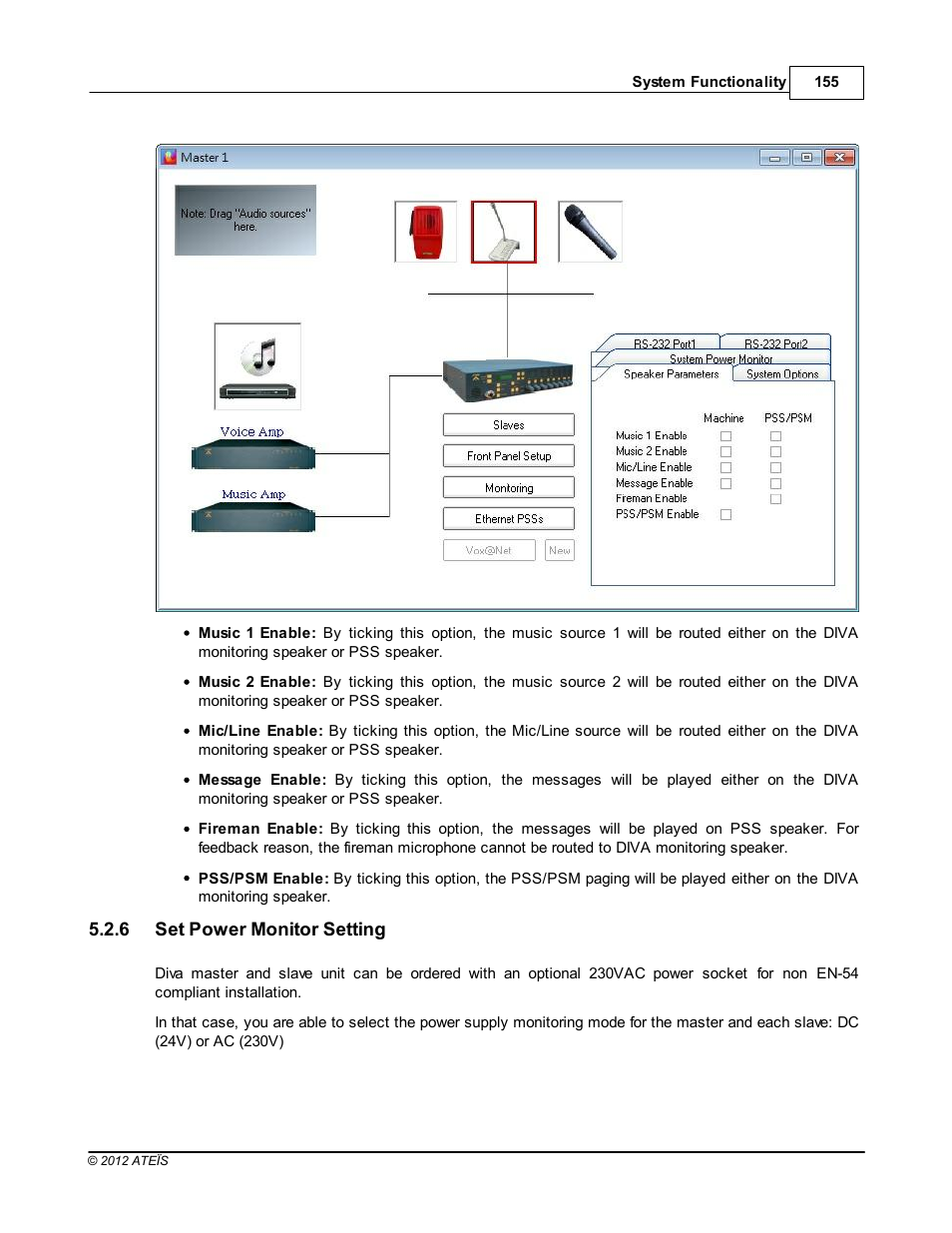 Set power monitor setting | ATEIS DIVA8G2 User Manual | Page 155 / 277
