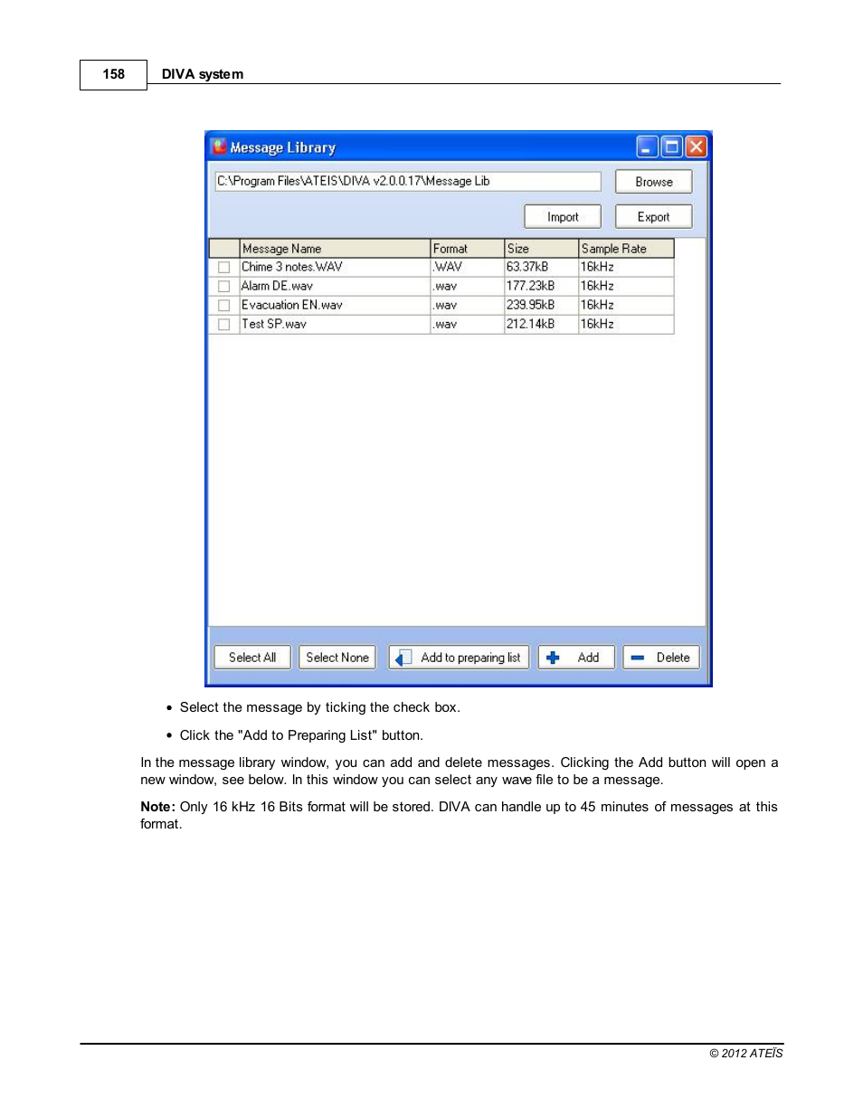 ATEIS DIVA8G2 User Manual | Page 158 / 277