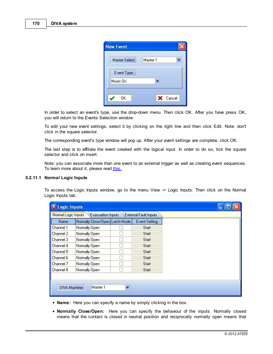 Normal logic inputs | ATEIS DIVA8G2 User Manual | Page 170 / 277