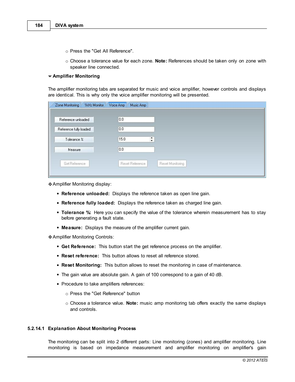 Explanation about monitoring process | ATEIS DIVA8G2 User Manual | Page 184 / 277