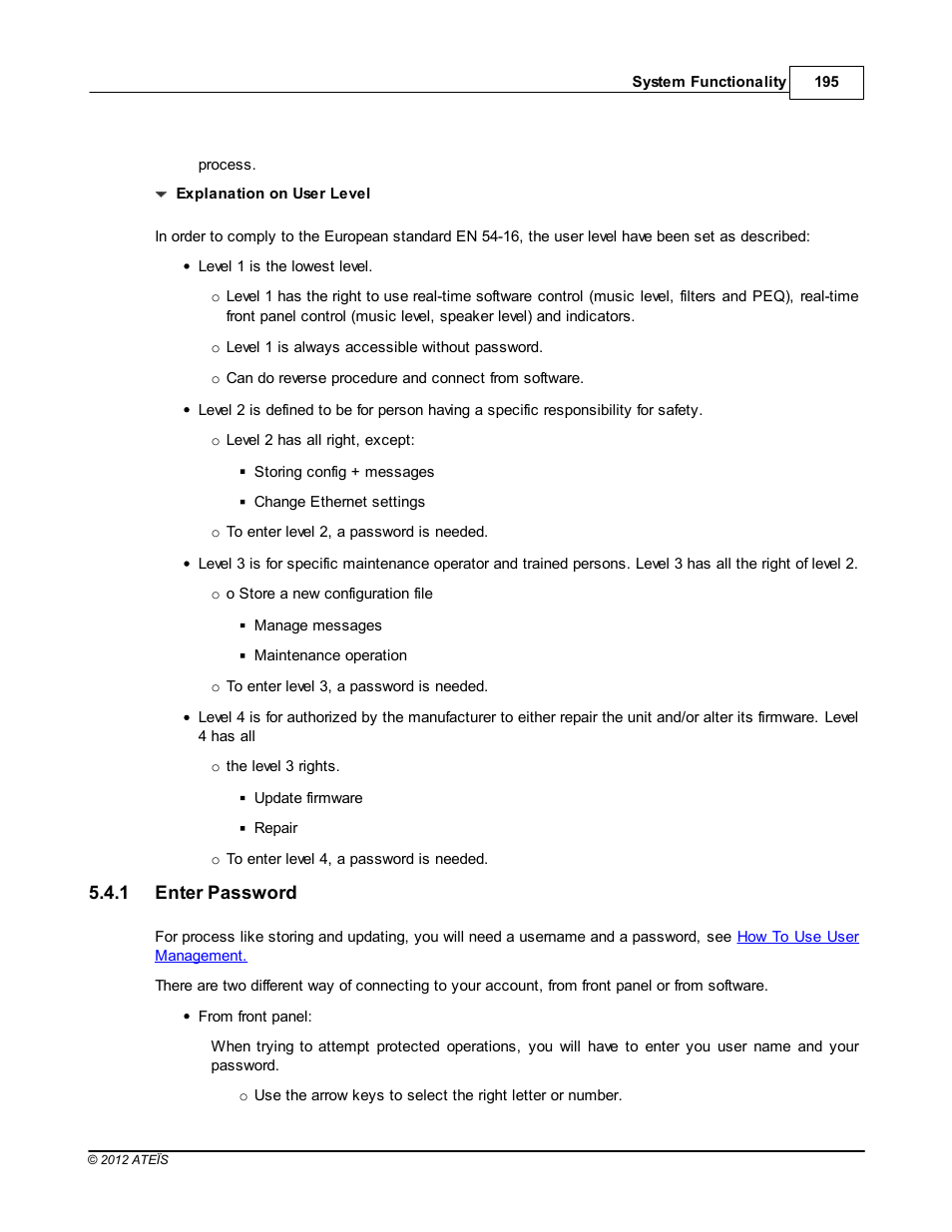 Enter password | ATEIS DIVA8G2 User Manual | Page 195 / 277