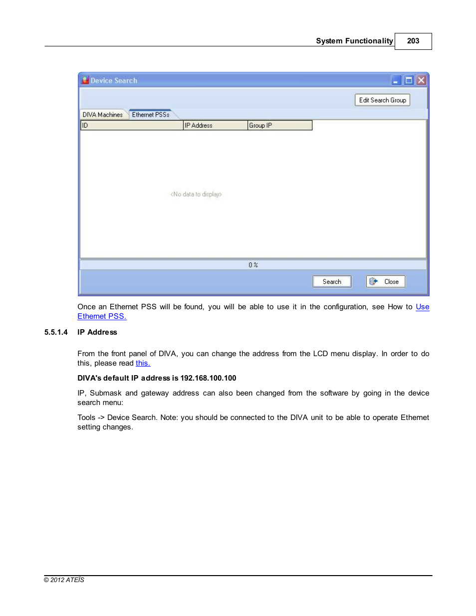 Ip address | ATEIS DIVA8G2 User Manual | Page 203 / 277