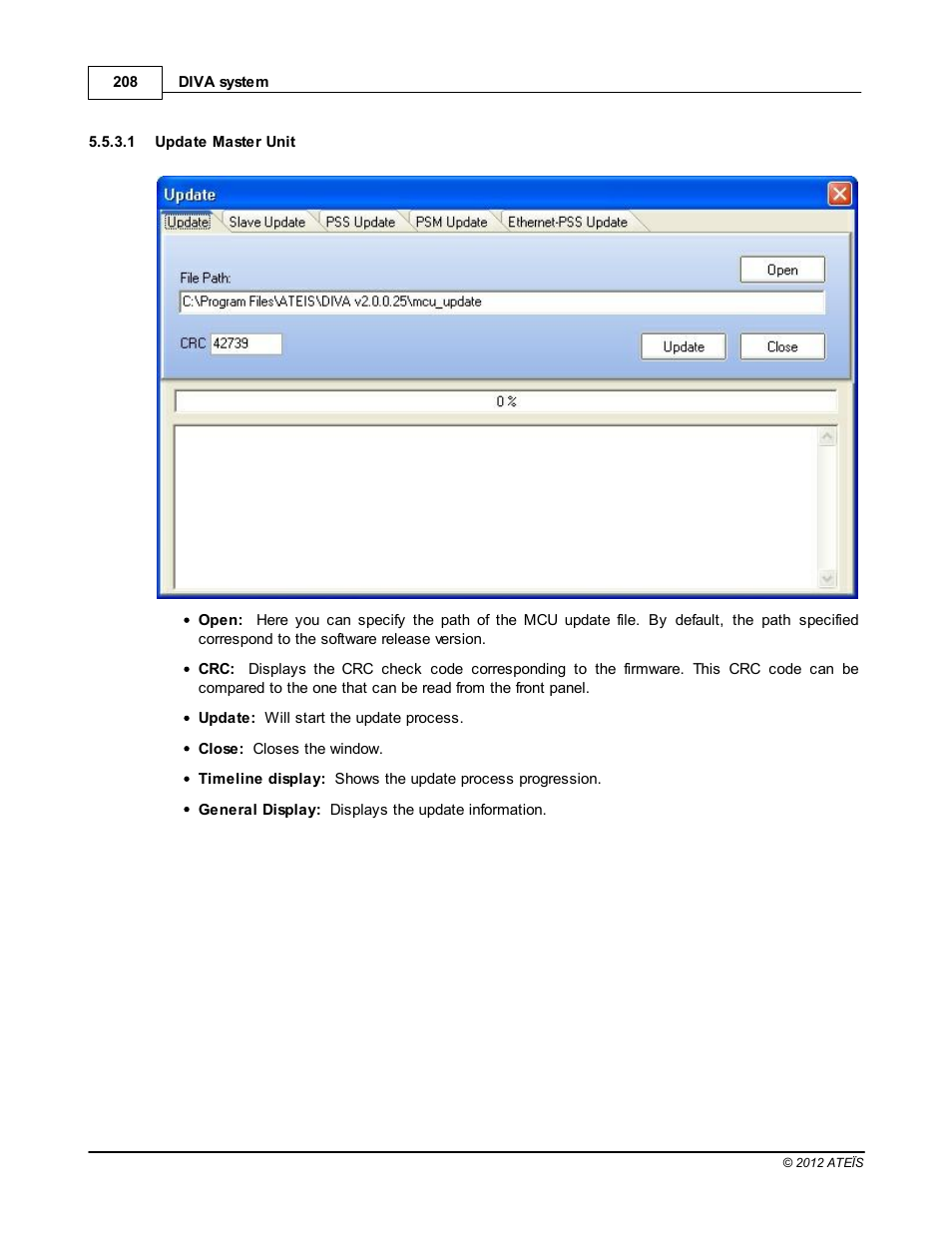 Update master unit | ATEIS DIVA8G2 User Manual | Page 208 / 277