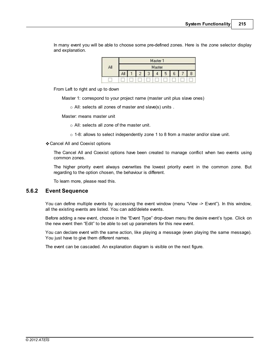 Event sequence | ATEIS DIVA8G2 User Manual | Page 215 / 277