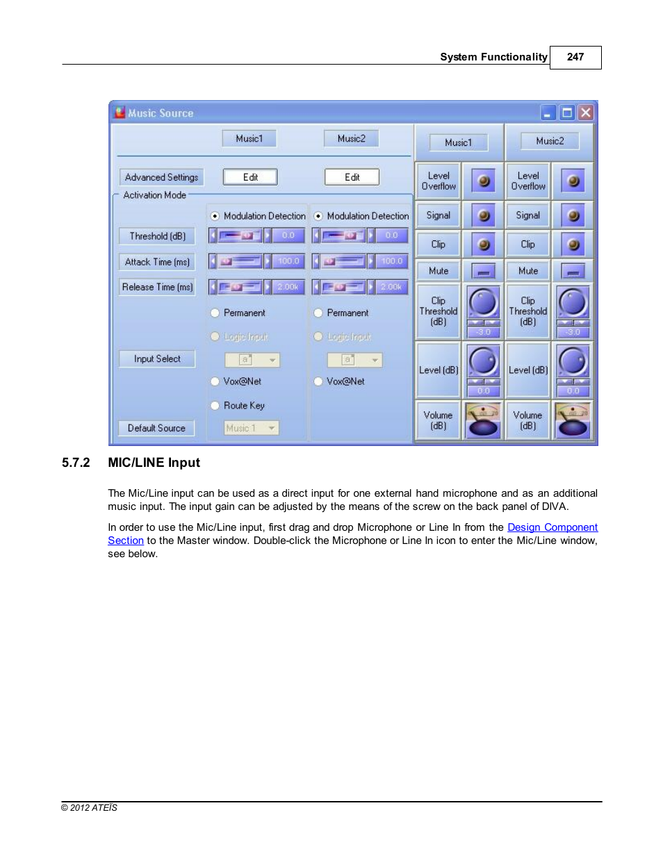 Mic/line input, How to use mic/line input | ATEIS DIVA8G2 User Manual | Page 247 / 277