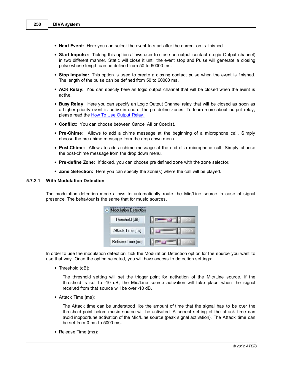 With modulation detection | ATEIS DIVA8G2 User Manual | Page 250 / 277